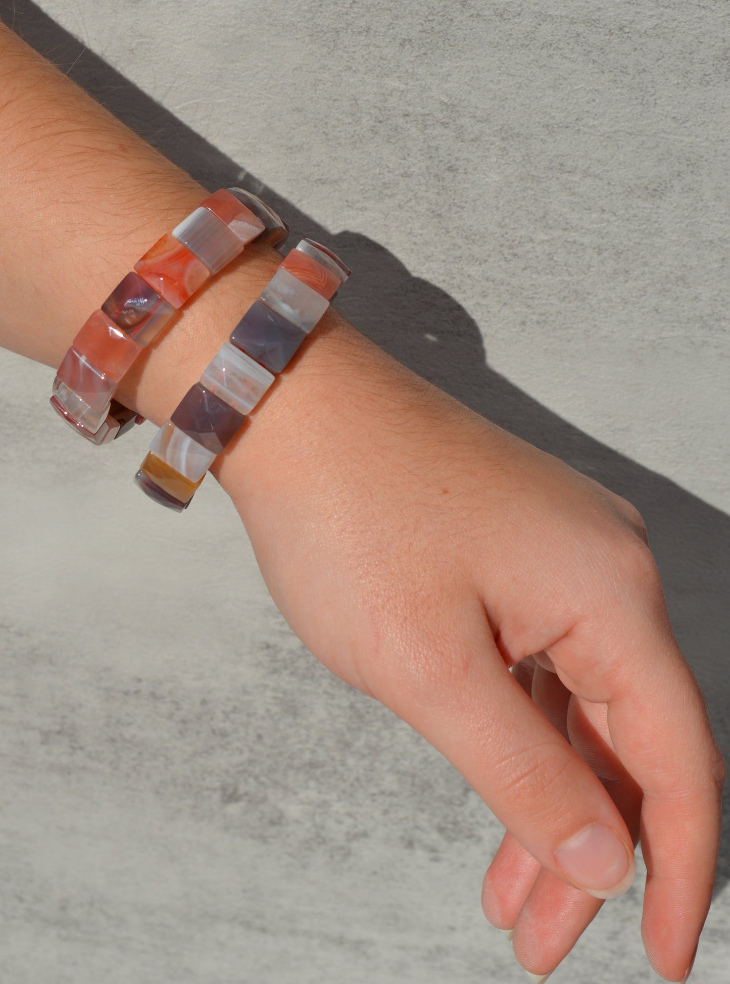 Red Striped Agate Bracelet