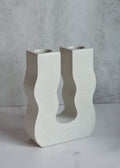 Wavy Concrete Double Candlestick Holder