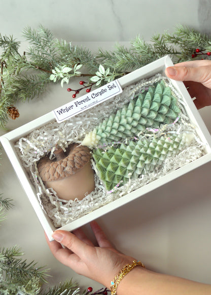 Winter Forest Candle Set