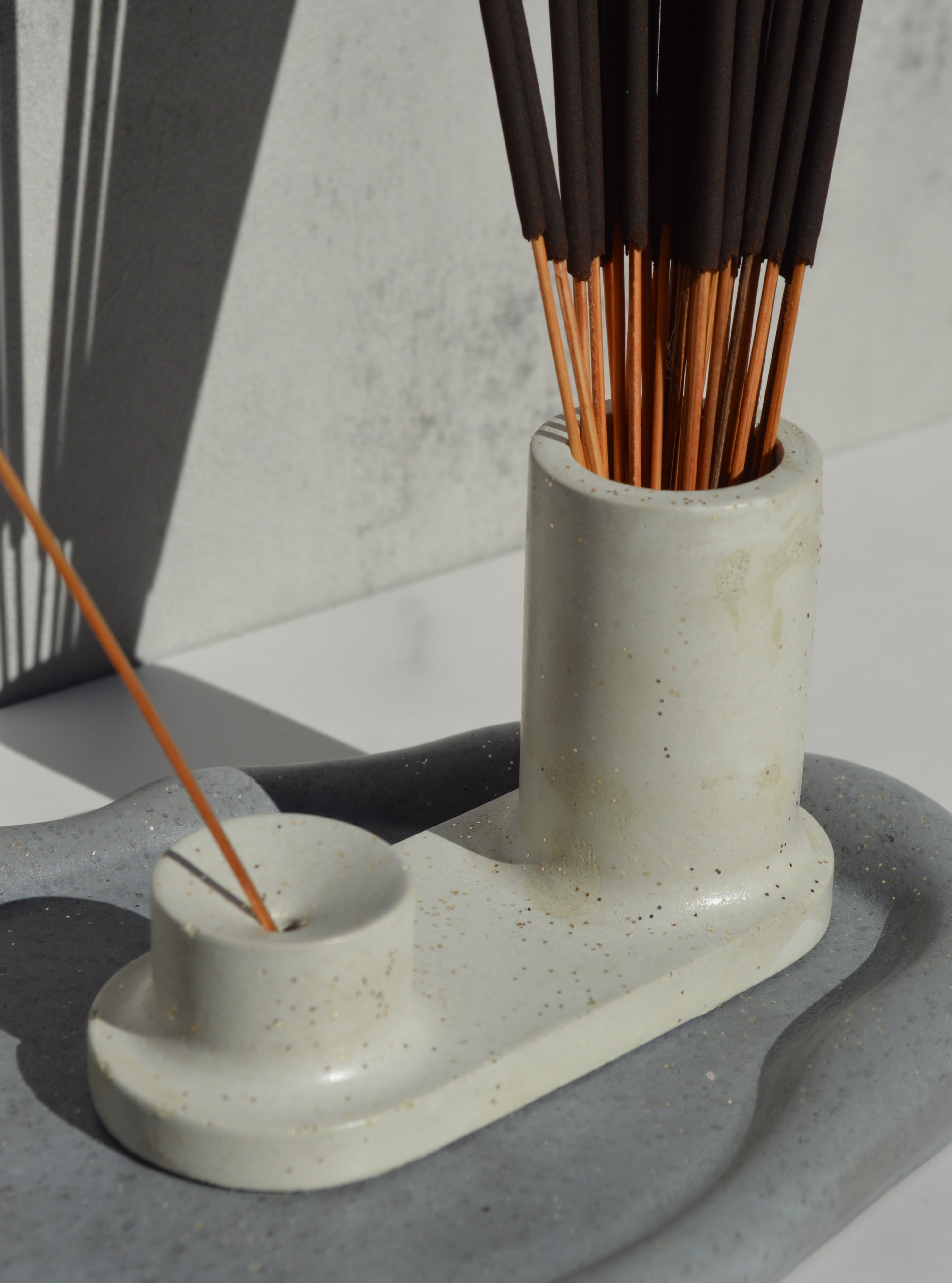 Multi-Use Concrete Incense Holder