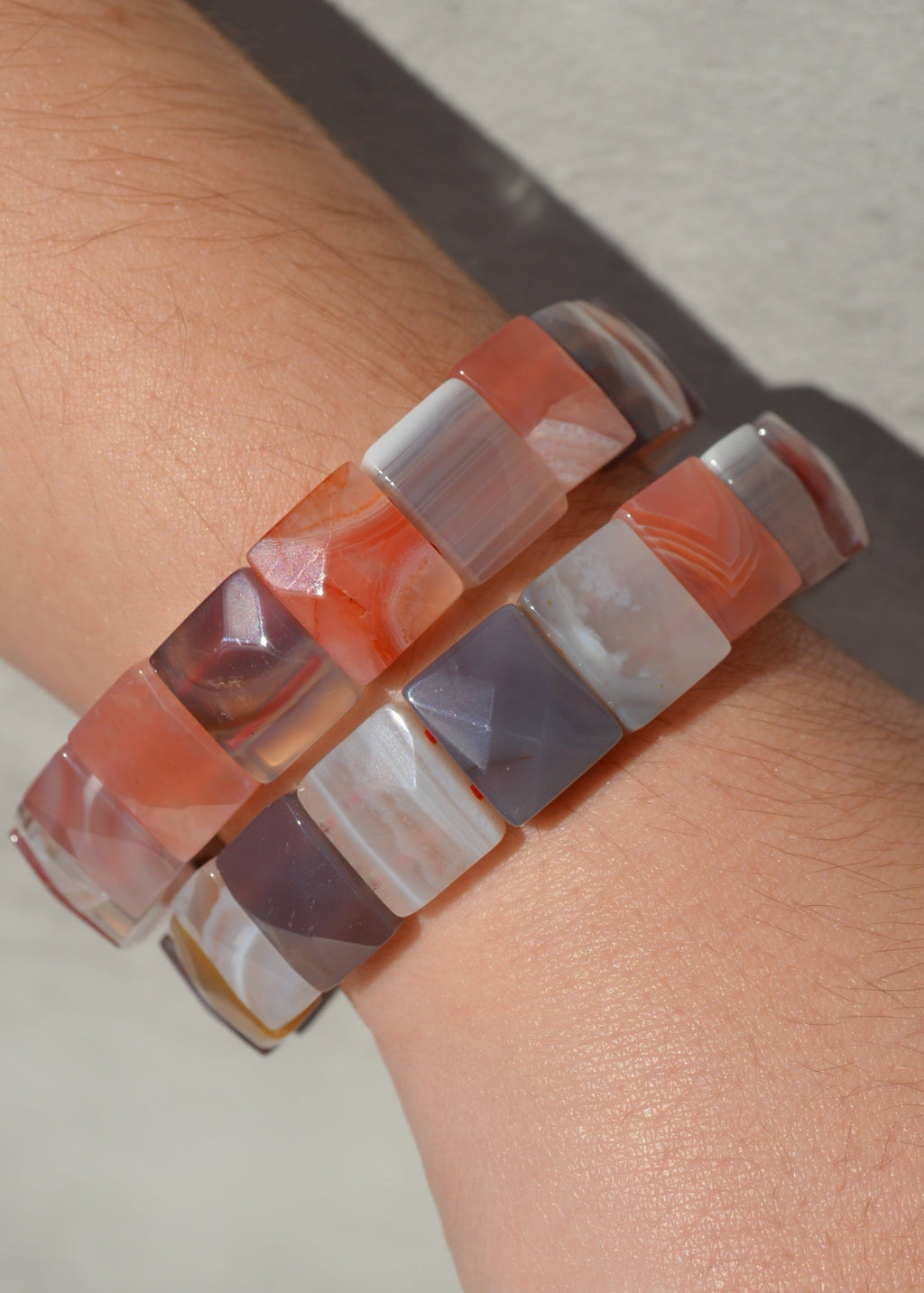 Red Striped Agate Bracelet