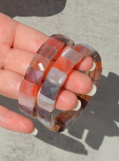 Red Striped Agate Bracelet