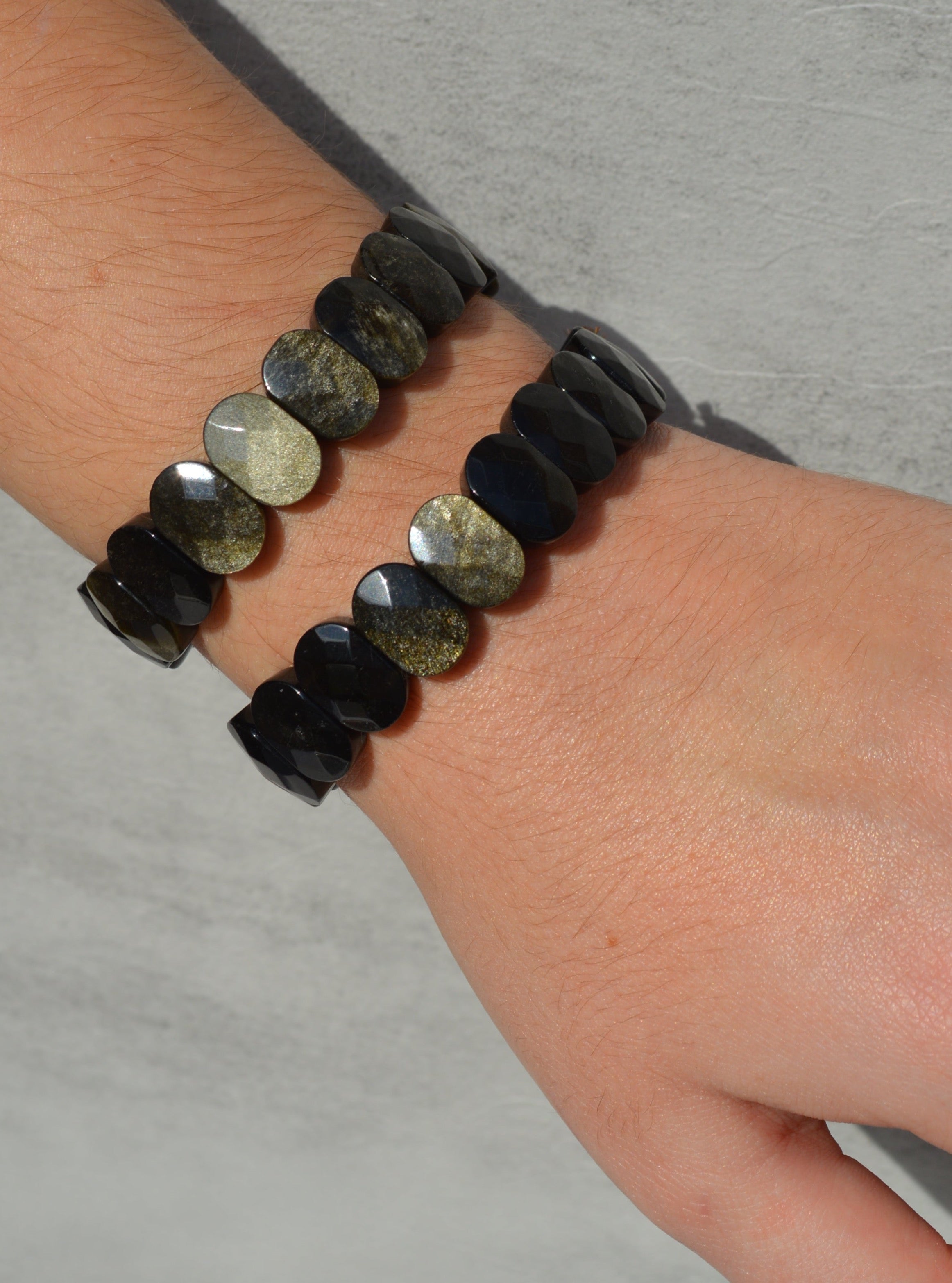 Gold Sheen Obsidian Bracelet