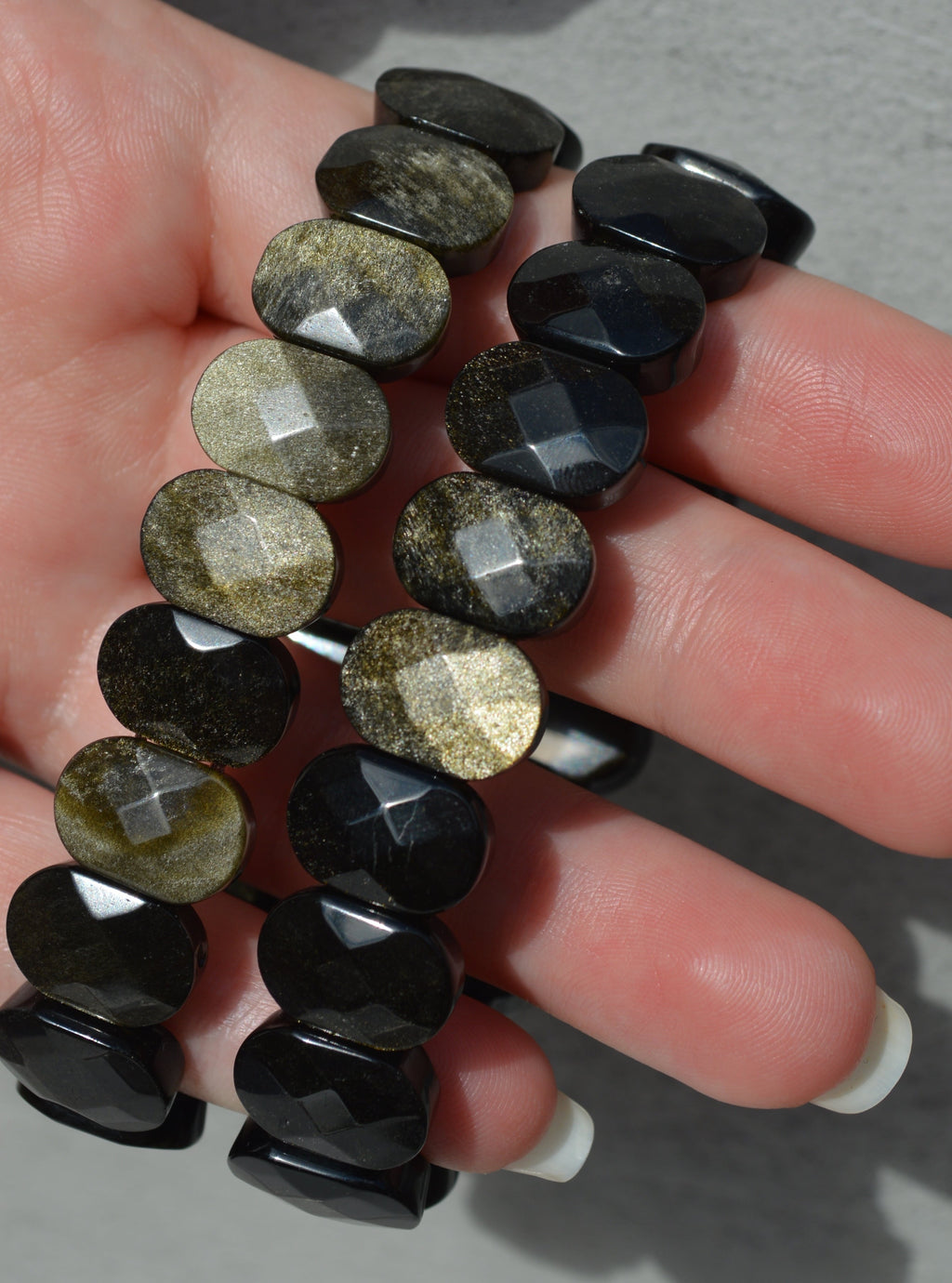 Gold Sheen Obsidian Bracelet