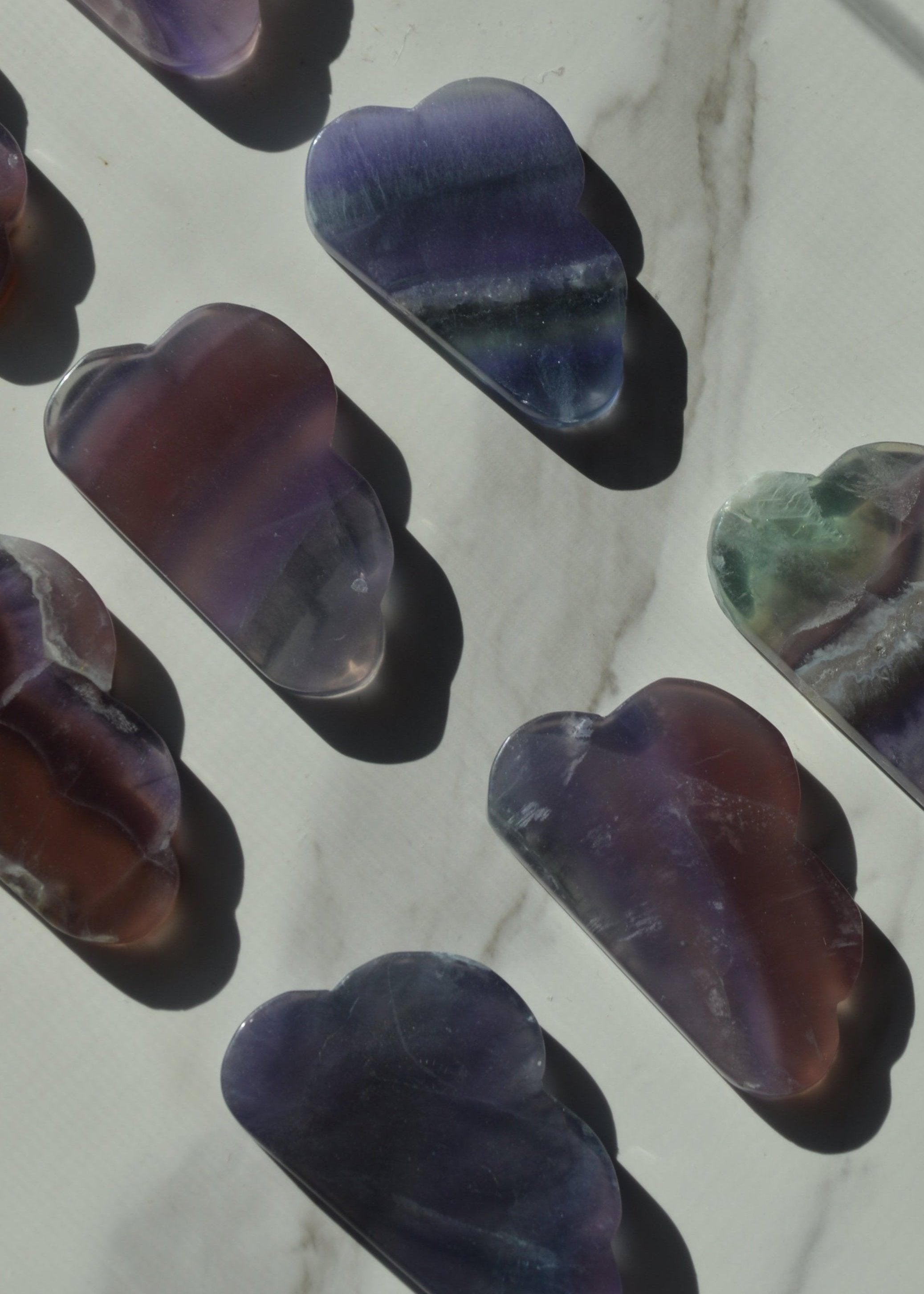 Natural Fluorite Cloud Carving
