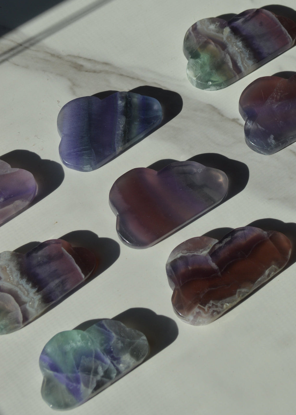 Natural Fluorite Cloud Carving