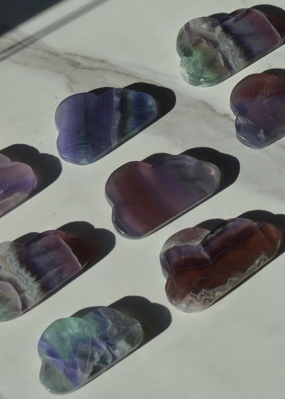 Natural Fluorite Cloud Carving