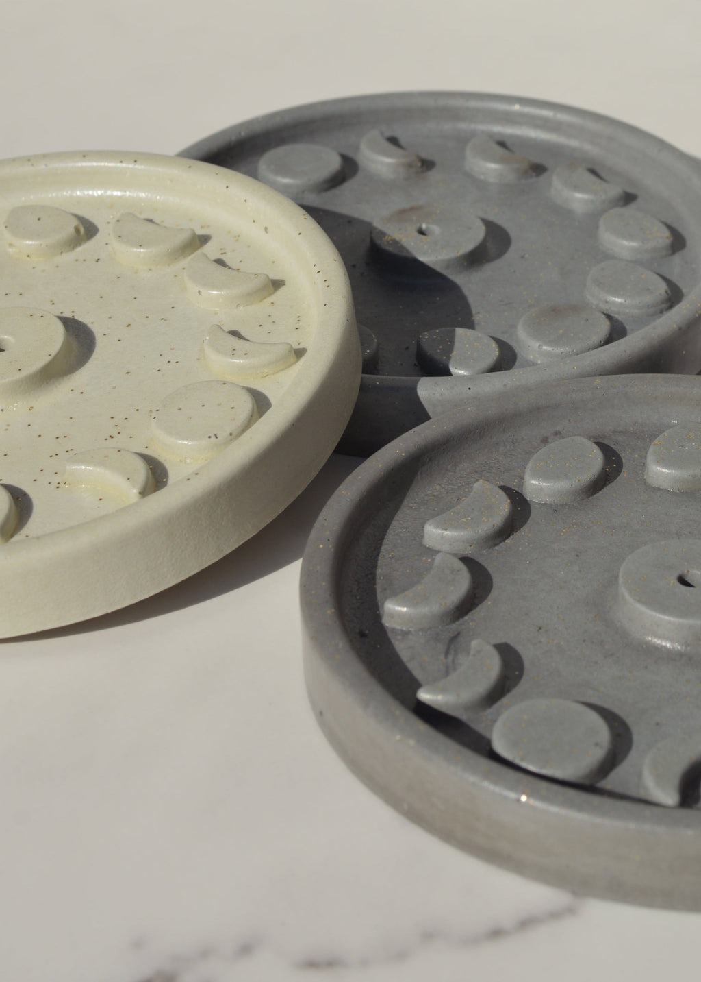 Moon Phase Concrete Incense Holder