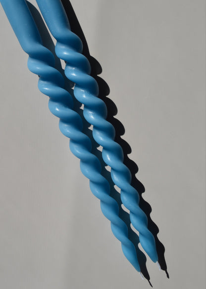 Spiral Beeswax Candlesticks - Set of 2