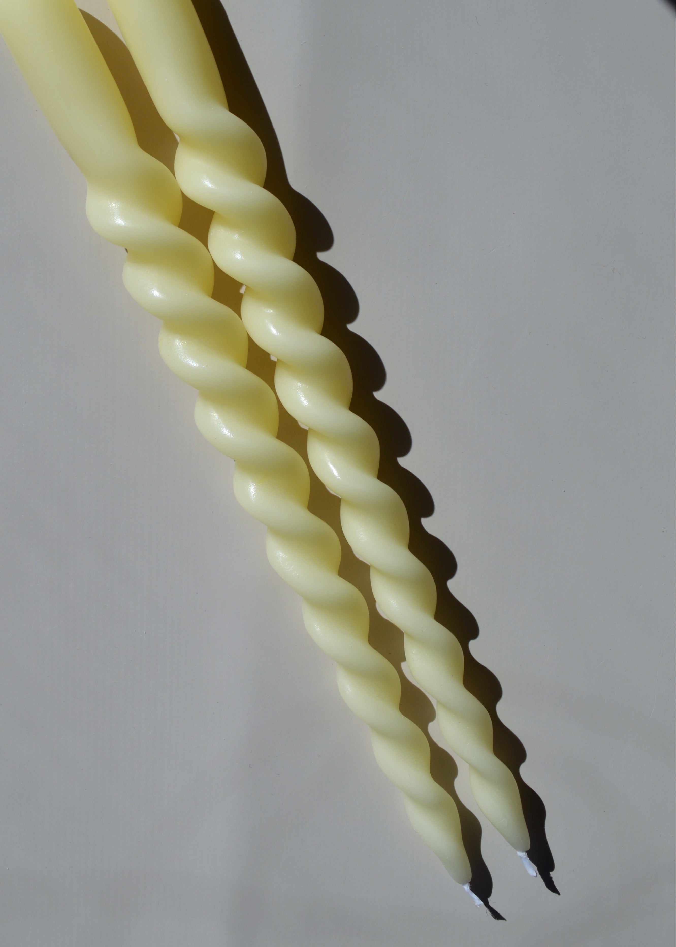 Spiral Beeswax Candlesticks - Set of 2