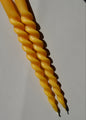 Spiral Beeswax Candlesticks - Set of 2