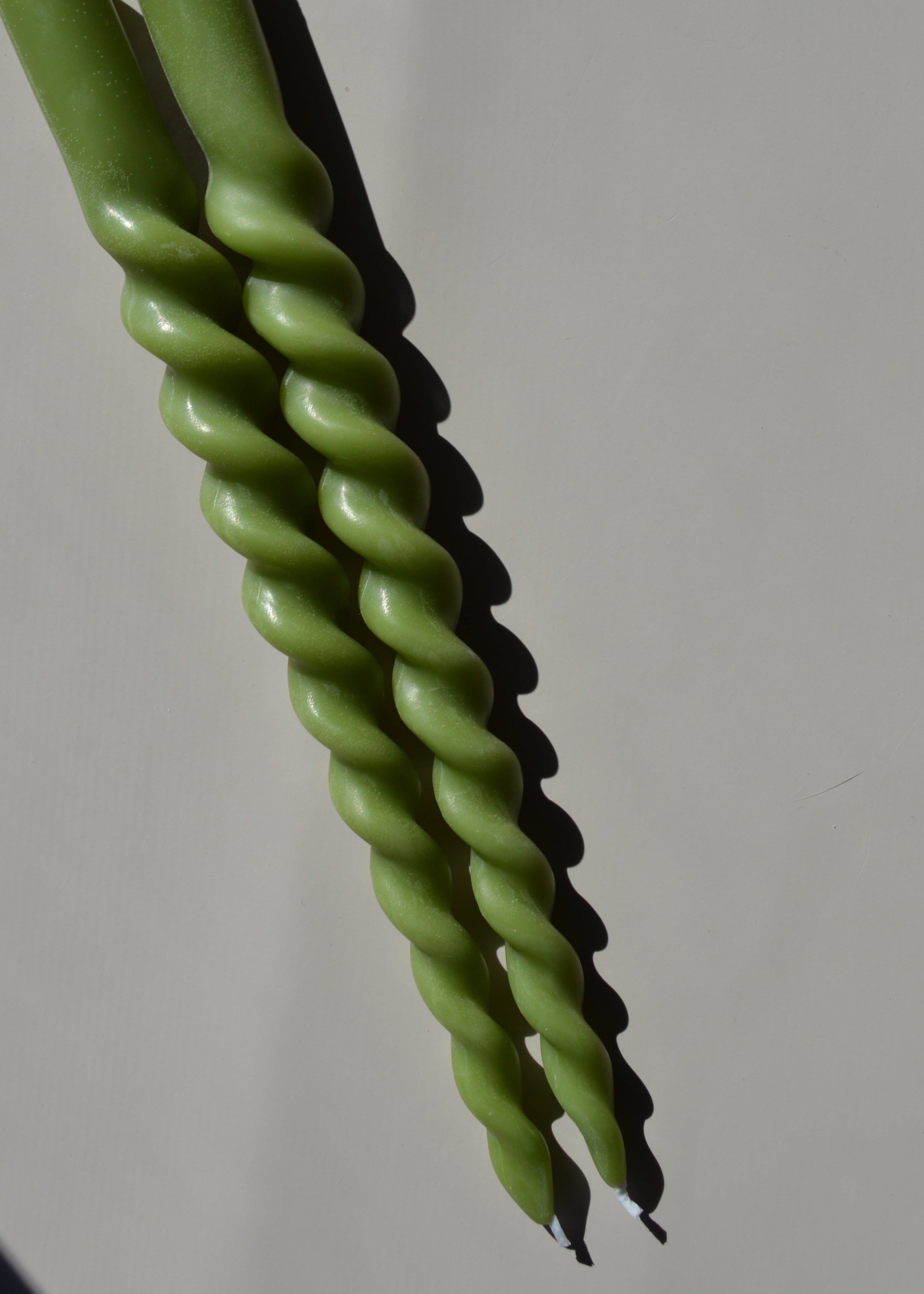 Spiral Beeswax Candlesticks - Set of 2