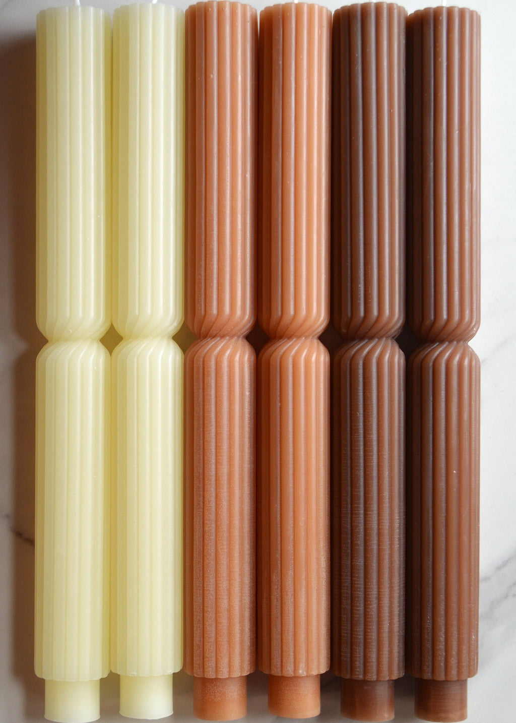 Pillar Beeswax Candlesticks - Set of 2