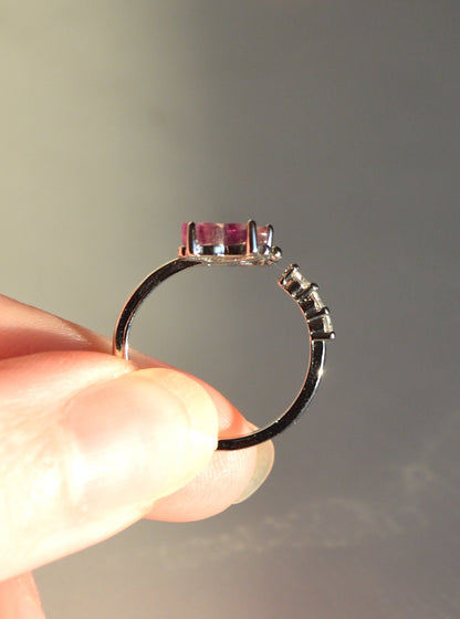 Rainbow Fluorite Butterfly Ring