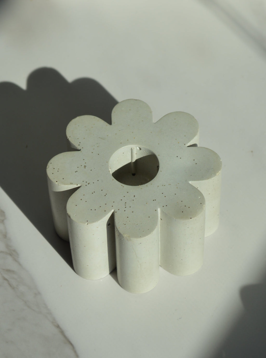 Flower Concrete Candlestick Holder