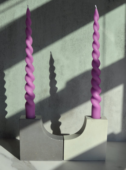 Angular Concrete Candlestick Holder