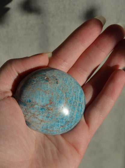 Blue Apatite Palm Stone