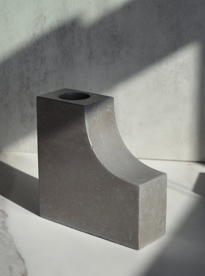 Angular Concrete Candlestick Holder