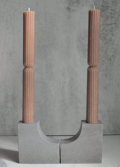 Angular Concrete Candlestick Holder