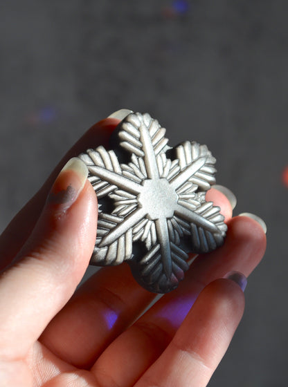 Silver Sheen Obsidian Snowflake