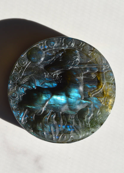Labradorite Sagittarius Constellation Carving