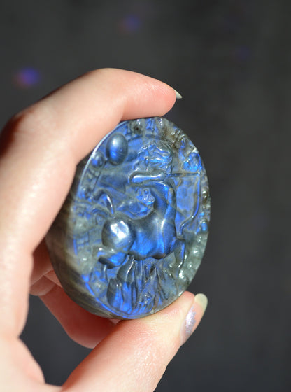 Labradorite Sagittarius Constellation Carving