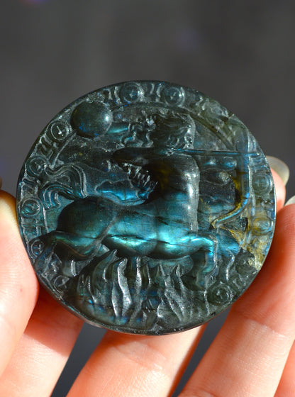 Labradorite Sagittarius Constellation Carving