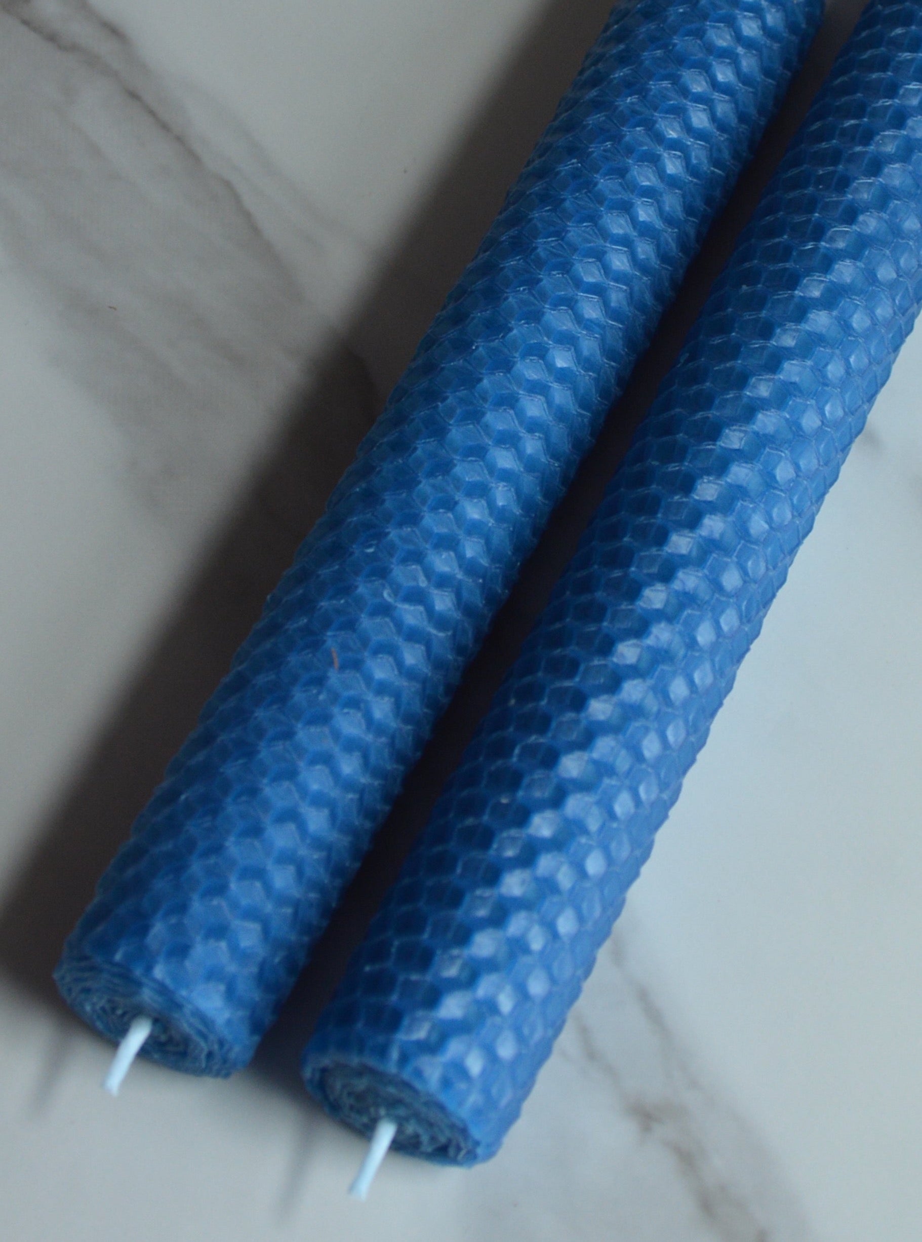 Hand Rolled Beeswax Candlesticks - Set of 2