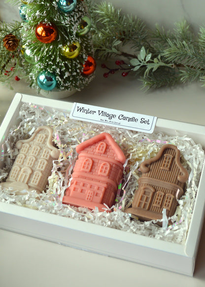 Winter Village Candle Set
