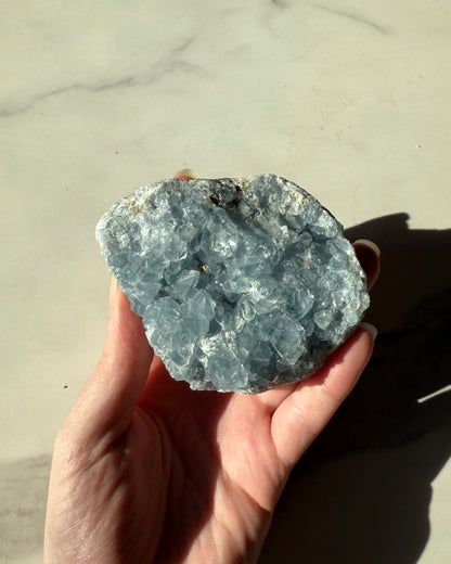 Natural Large Celestite Clusters