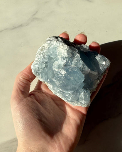 Natural Large Celestite Clusters